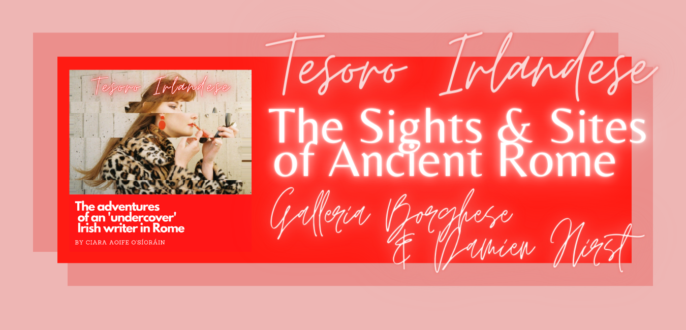 Tesoro Irlandese blogpost label for Galleria Borghese and Damien Hirst